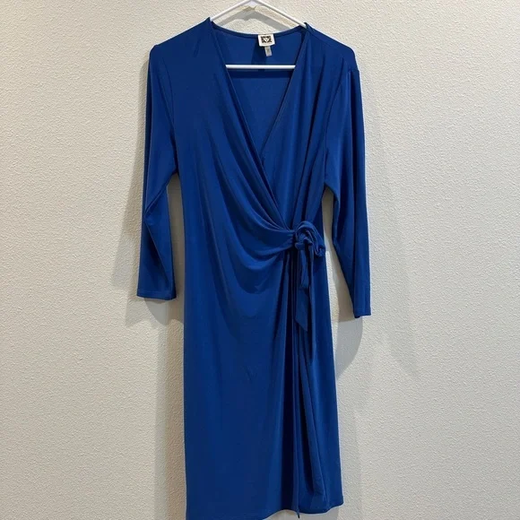 Blue Wrap Dress - Picture 1 of 3